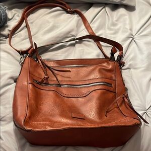 Elegant Brown Leather Shoulder Bag